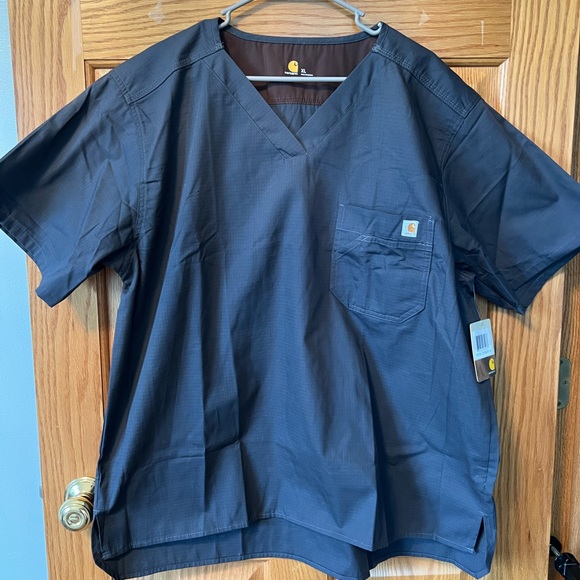 🔗 Mens Carhartt Scrub Top- Grey - Picture 1 of 8